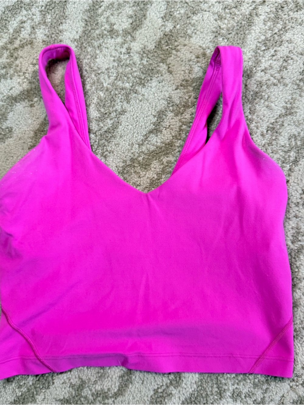 Bright Fuchsia V-Neck Sports Bra